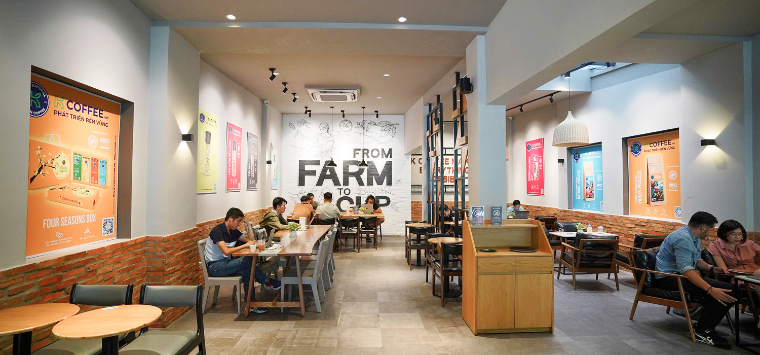 Không gian trưng bày K COFFEE tại các hệ thống đối tác