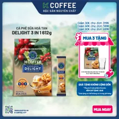 Cà phê hòa tan 3 in 1 K Delight 612g
combo 3 túi