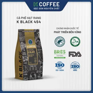 các chứng nhận của cà phê hạt rang k black 454g