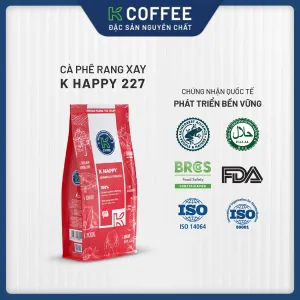 chứng nhận của cà phê rang xay k happy 227g
