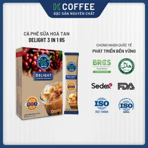 cà phê sữa hòa tan delight 3in1 85g k coffee