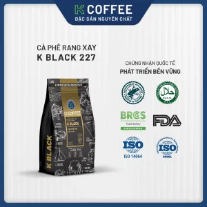 chứng nhận của cà phê rang xay k black 227g