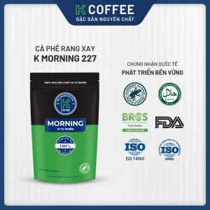 các chứng nhận của cà phê rang xay k morning