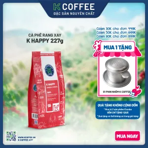 cà phê rang xay k happy mua 1 tặng phin