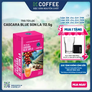 hộp thiếc trà cascara blue sơn la 112g k coffee tặng 2