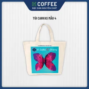 Túi Tote Vải Canvas Cherry - Cánh Bướm