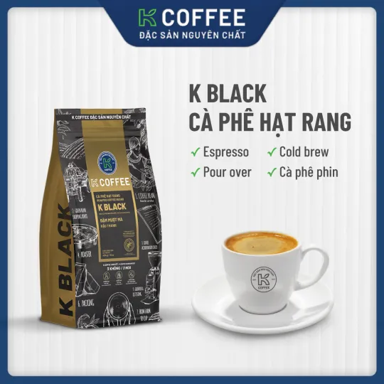 cách pha cà phê hạt rang k black