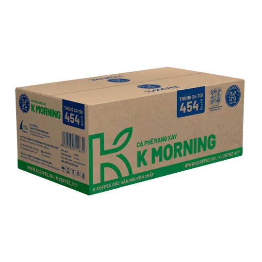 thùng cà phê rang xay k morning 454g