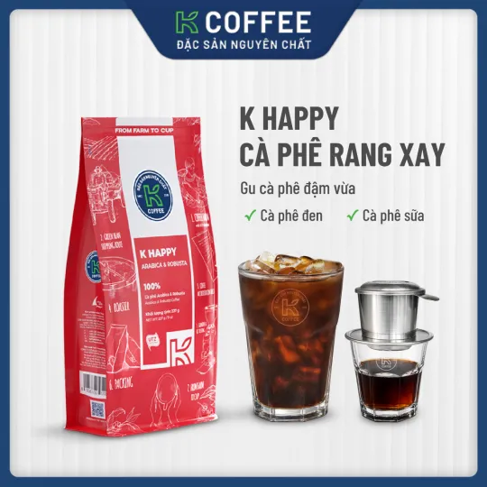 cách pha cà phê rang xay k happy