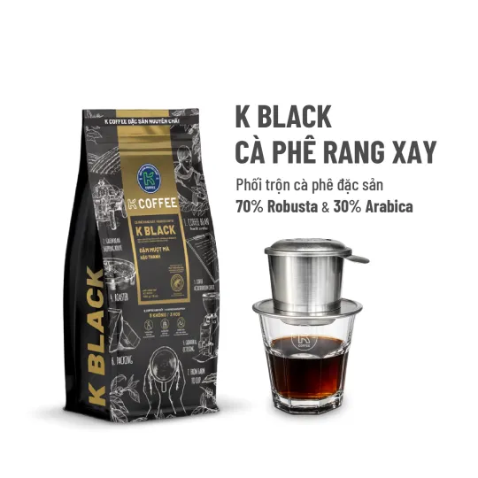 k black kết hợp giữa arabica và robusta