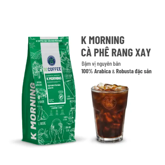 k morning 100% từ arabica và robusta