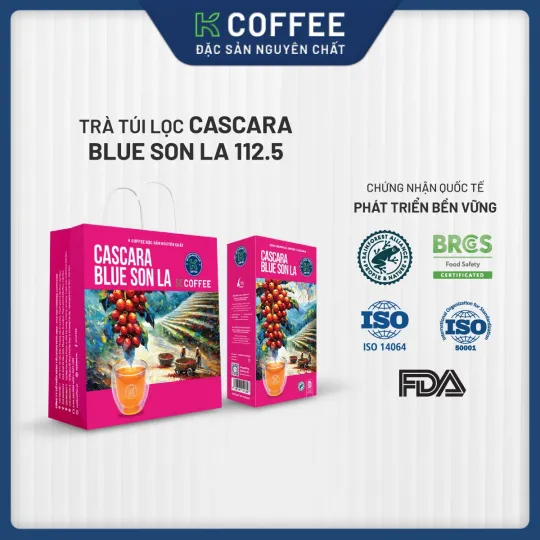 hộp trà cascara 112g có hộp quà đi kèm