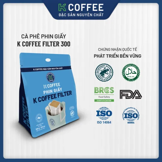 chứng nhận của cà phê phin giấy filter 300g