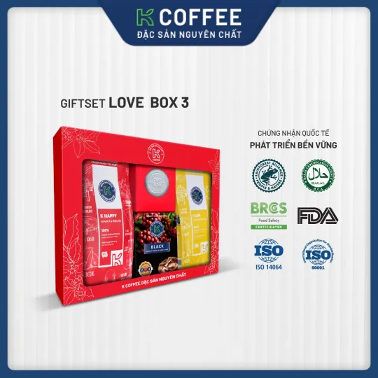 hộp quà cà phê love box 3 k coffee