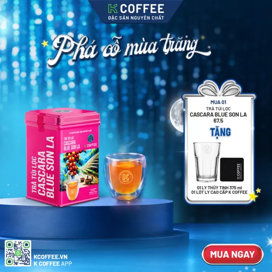 quà trung thu hộp thiếc trà cascara 67g