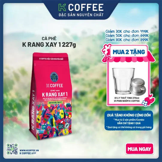 cà phê rang xay 1 mua 2 tặng 2