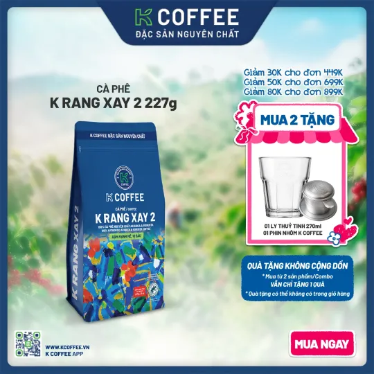 cà phê rang xay 2 mua 2 tặng 2