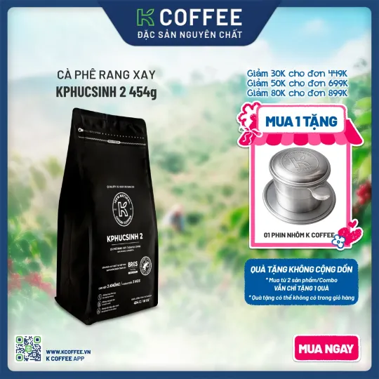 cà phê rang xay kphucsinh 2 454g k coffee