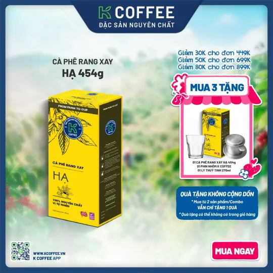 cà phê rang xay k hạ mua 3 tặng 3