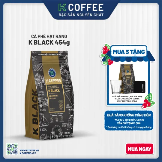 cà phê hạt rang k black 454 mua 1 tặng 2