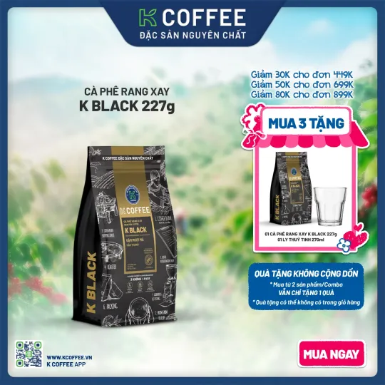 cà phê rang xay k black 227 mua 3 tặng 2