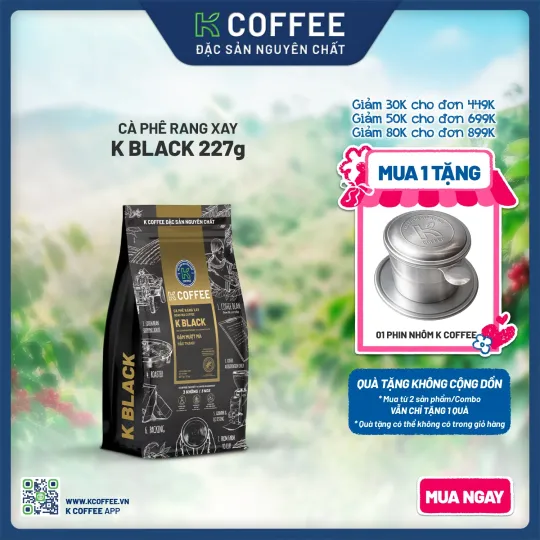 cà phê rang xay k black 227 mua 1 tặng phin