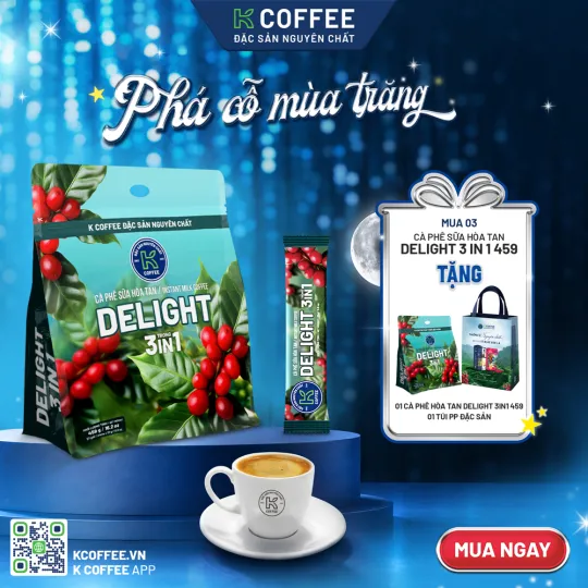 quà trung thu combo 3 cà phê delight 3in1 459g