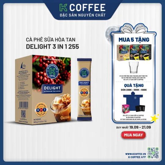 delight 3in1 255g mua 5 tặng 5