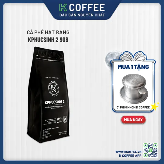 cà phê hạt rang kphucsinh 2 908 g mua 1 tặng phin