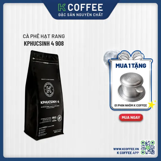 cà phê hạt rang kphucsinh 4 908 g mua 1 tặng phin