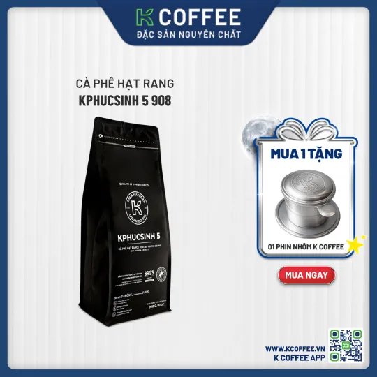 cà phê hạt rang kphucsinh 5 908 g mua 1 tặng phin