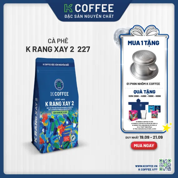 cà phê rang xay 2 mua 1 tặng phin