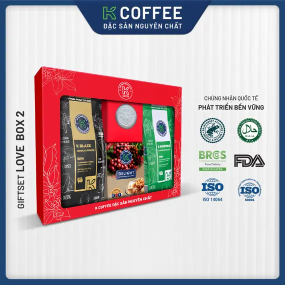 Hộp Quà Cà Phê K Coffee Love Box 2 709g