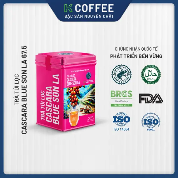Trà Cascara Blue Sơn La 67.5g hộp thiếc